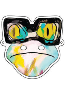 gekleurd masker van Fred