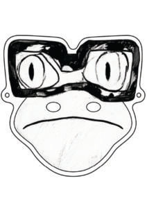 zwart wit masker van Fred